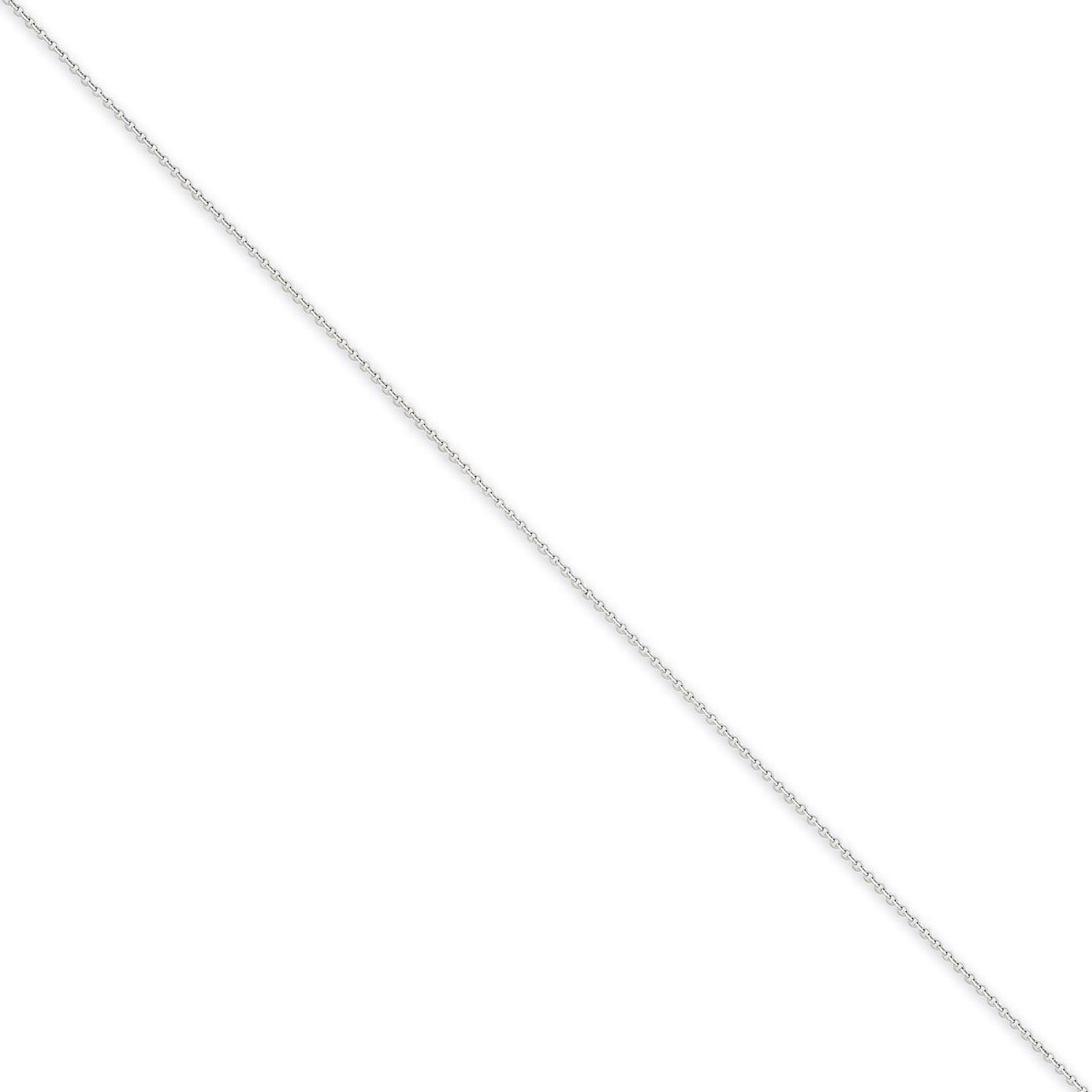 0.9mm Cable Chain 18 Inch 14k White Gold PEN75-18, MPN: PEN75-18, 883957075181