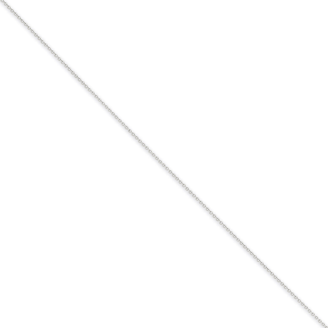 0.9mm Cable Chain 14 Inch 14k White Gold PEN75L-14