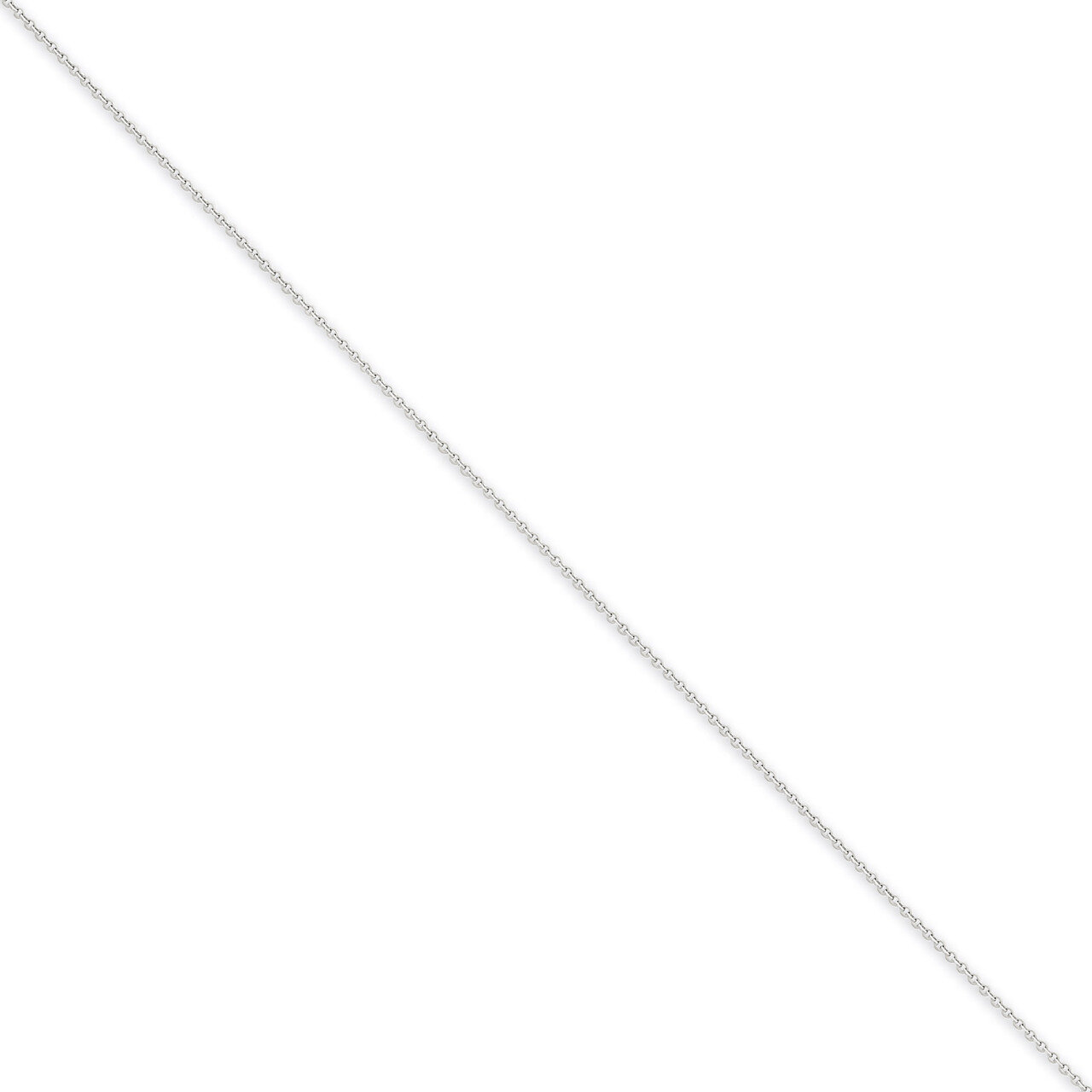 0.9mm Cable Chain 18 Inch 14k White Gold PEN75L-18, MPN: PEN75L-18, 886774538426