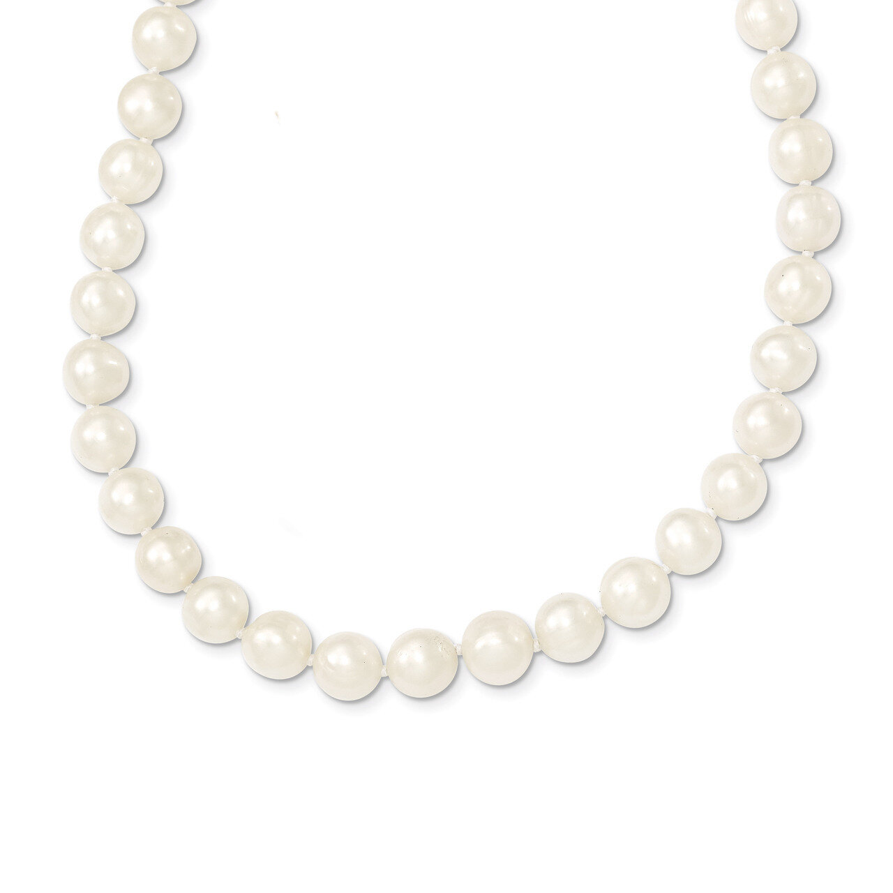 7.5-9mm Cultured Pearl Necklace 18 Inch 14k Gold PR19-18