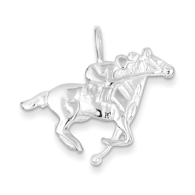 Race Horse Charm Sterling Silver QC105