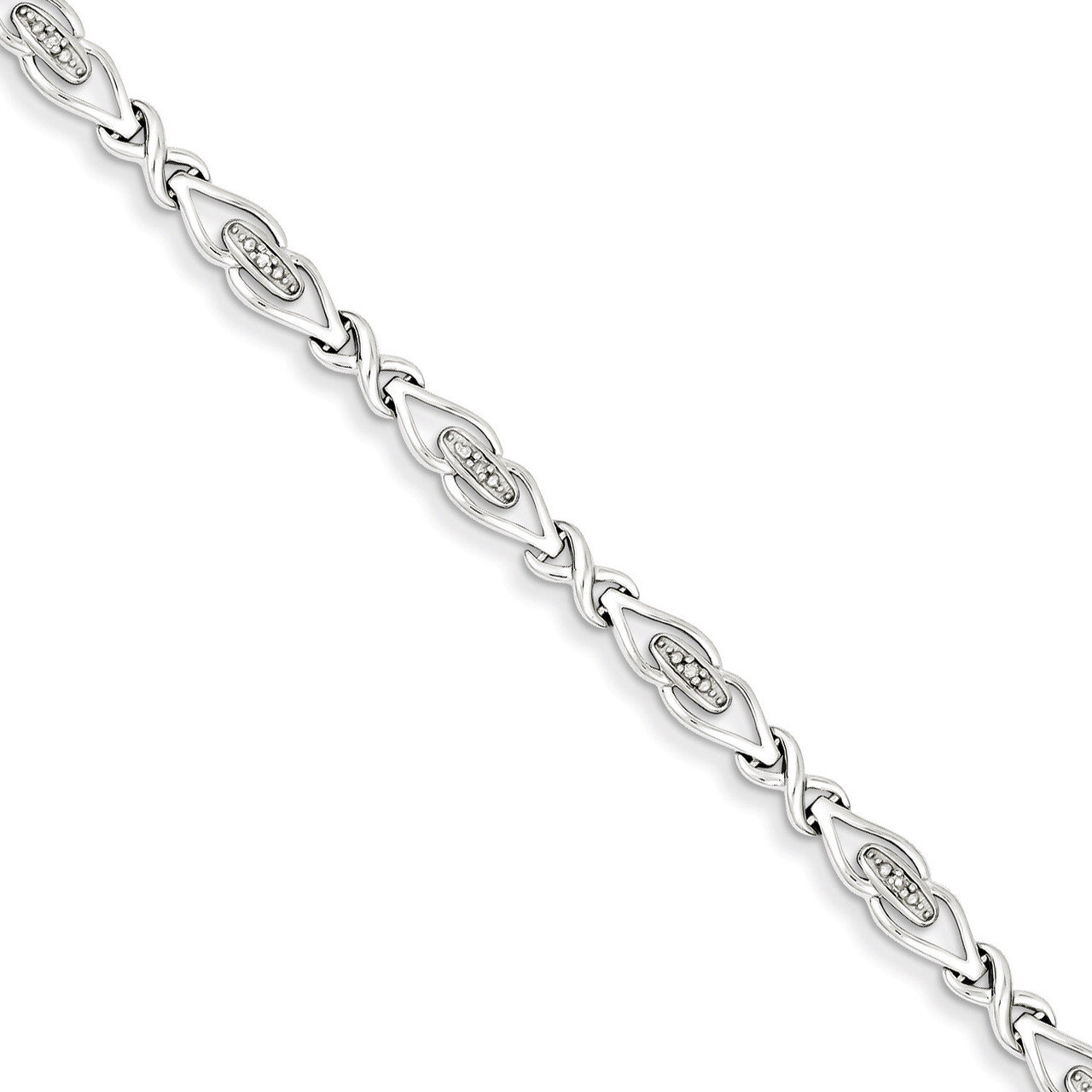 Diamond Bracelet Sterling Silver QDX1169