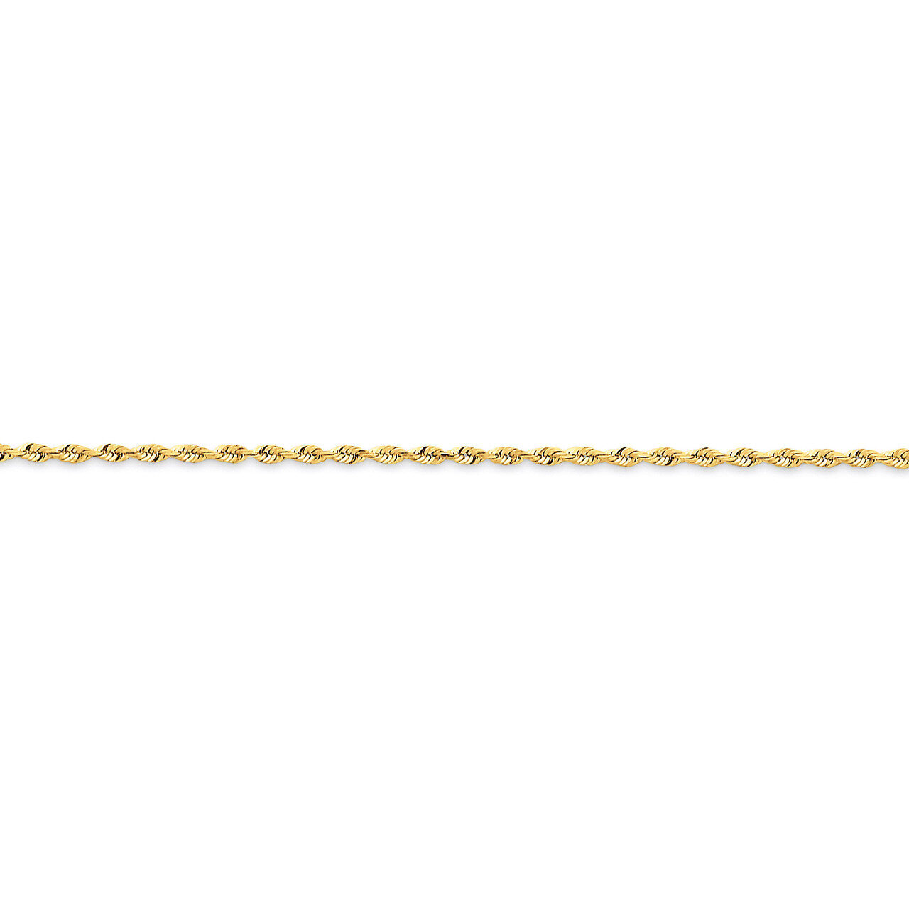 1.84mm Diamond-cut Quadruple Rope Chain 10 Inch 14k Gold QTR014-10