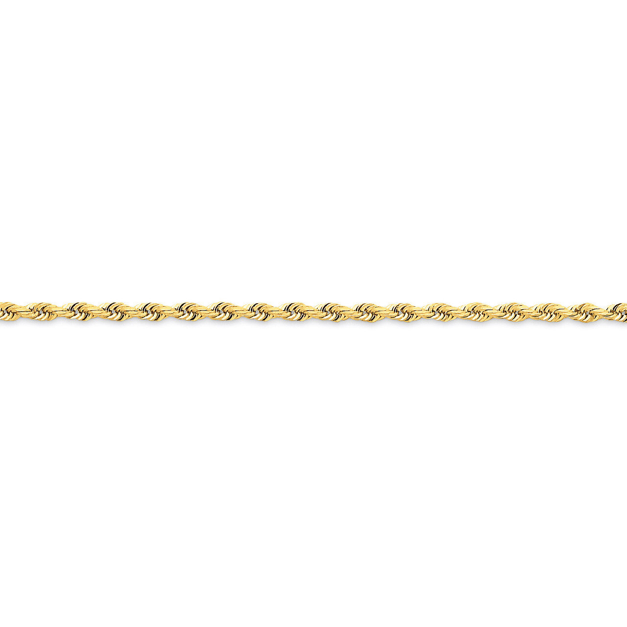 2.75mm Diamond-cut Quadruple Rope Chain 7 Inch 14k Gold QTR021-7