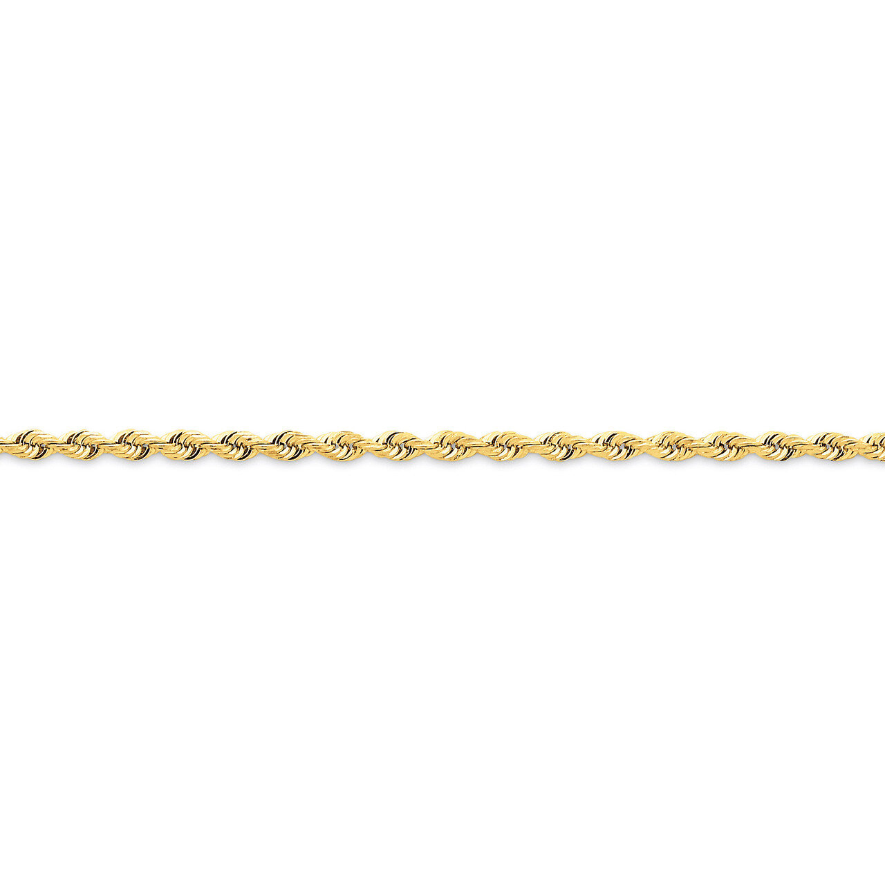3.0mm Diamond-cut Quadruple Rope Chain 24 Inch 14k Gold QTR023-24