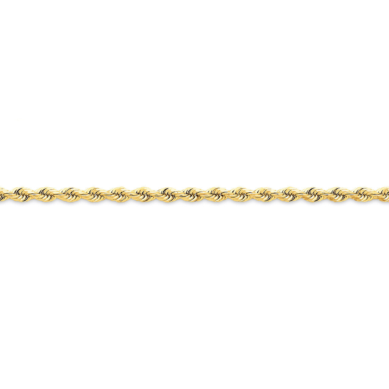 3.35mm Diamond-cut Quadruple Rope Chain 8 Inch 14k Gold QTR025-8