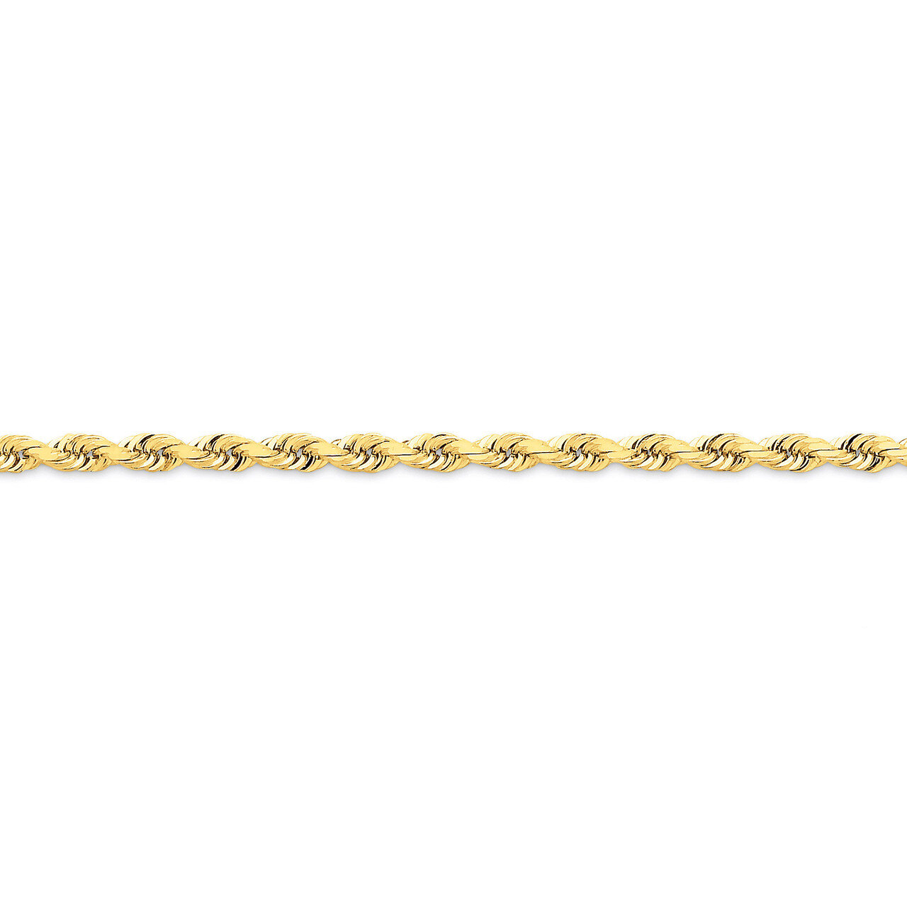 4mm Diamond-cut Quadruple Rope Chain 18 Inch 14k Gold QTR030-18