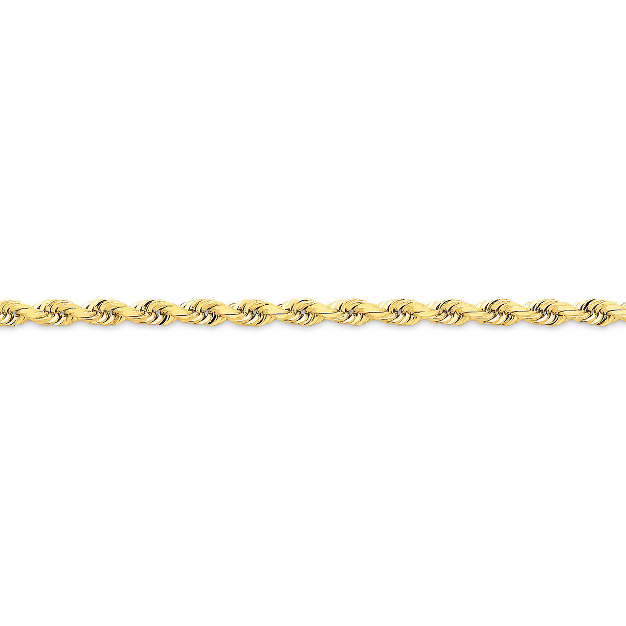 4mm Diamond-cut Quadruple Rope Chain 20 Inch 14k Gold QTR030-20