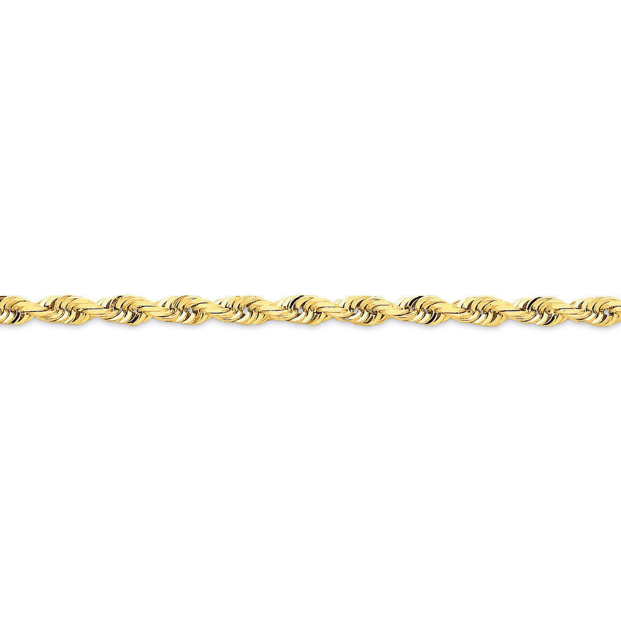 4.5mm Diamond-cut Quadruple Rope Chain 20 Inch 14k Gold QTR035-20