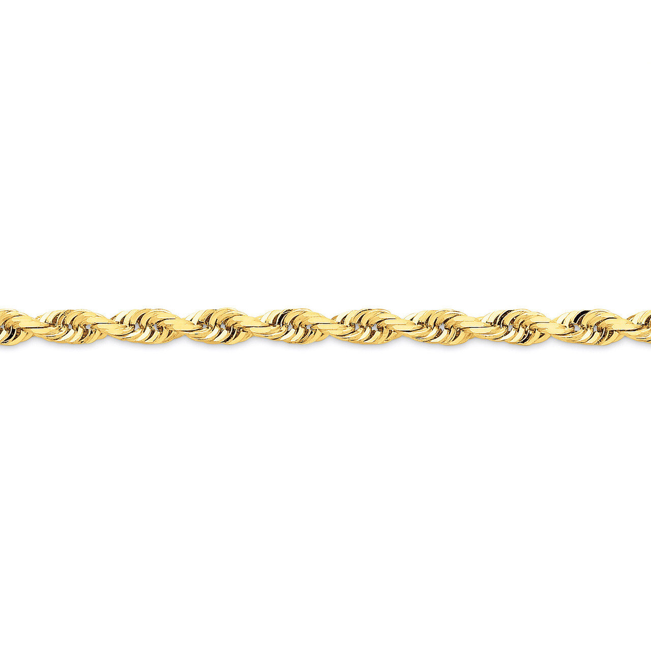 5.0mm Diamond-cut Quadruple Rope Chain 22 Inch 14k Gold QTR040-22, MPN: QTR040-22, 886774398372