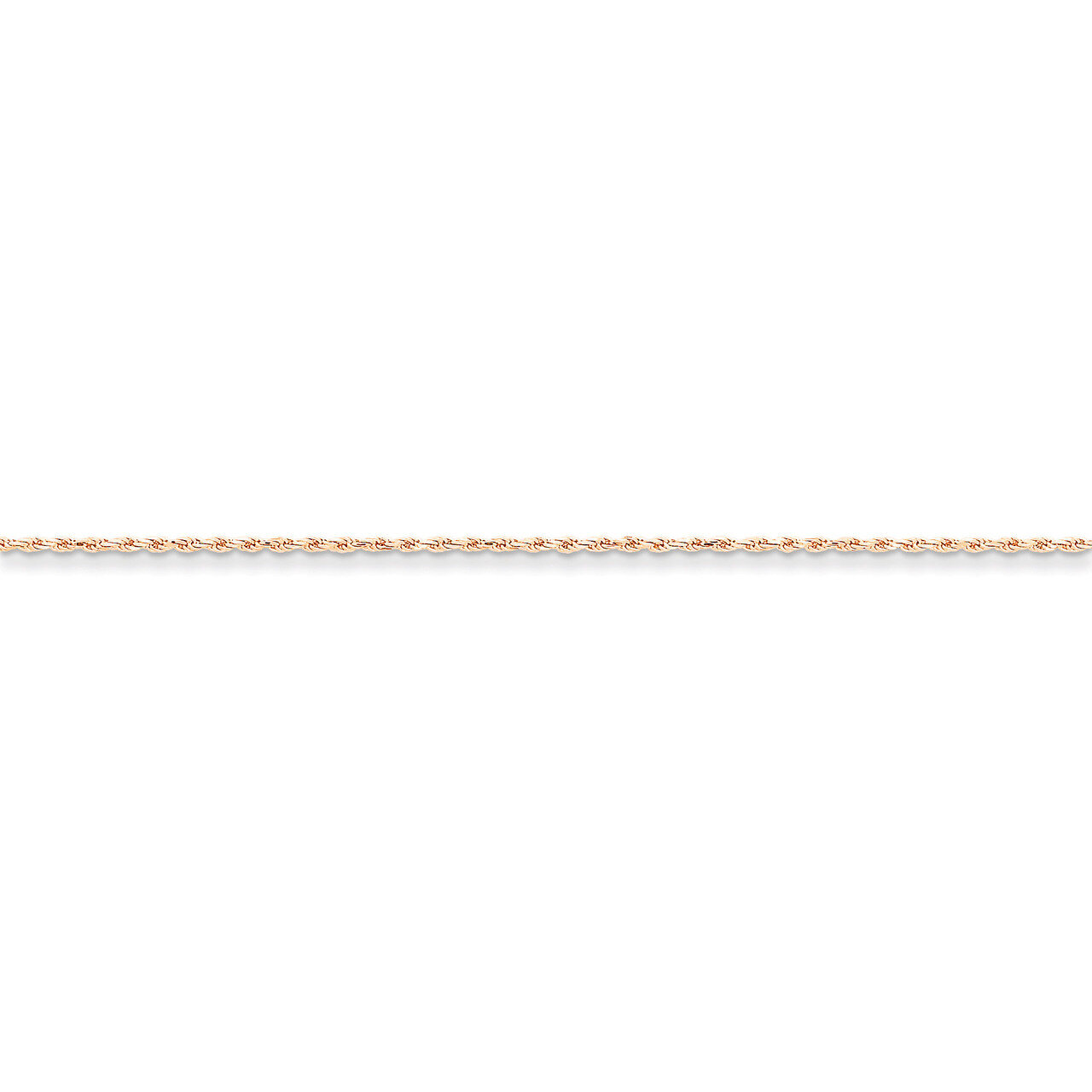 1.5mm Diamond-cut Rope Chain Anklet 10 Inch 14k Rose Gold R012-10