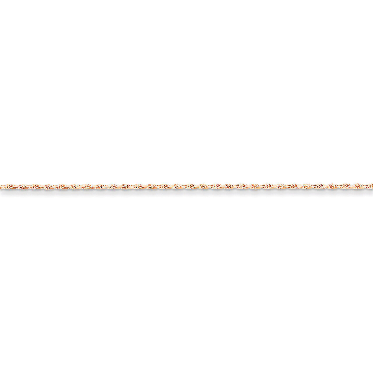 1.8mm Diamond-cut Rope Chain Anklet 10 Inch 14k Rose Gold R014-10, MPN: R014-10, 886774994147