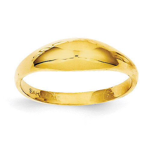 Childs Polished Dome Ring 14k Gold R196