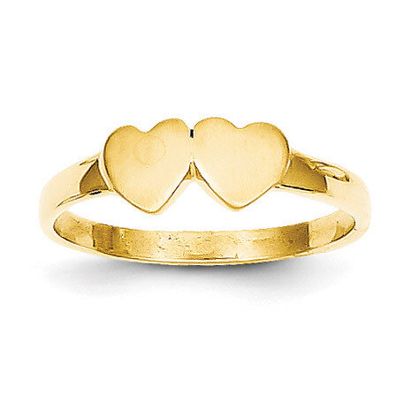 Childs Double Heart Ring 14k Gold R200