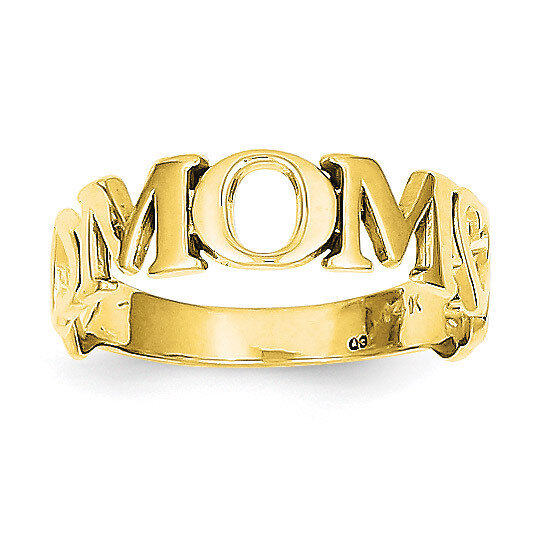Mom Ring 14k Gold Polished R424