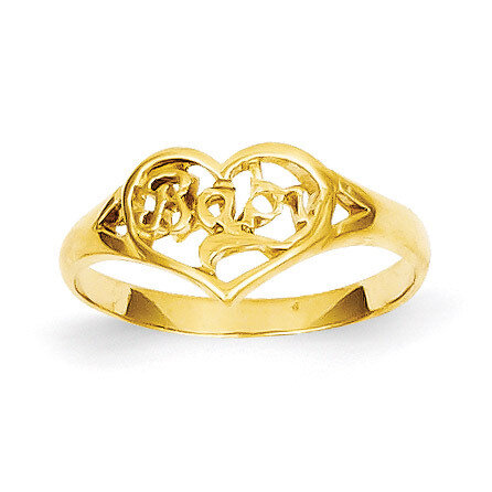 Baby Cut-out Heart Ring 14k Gold R527, MPN: R527, 637218001880