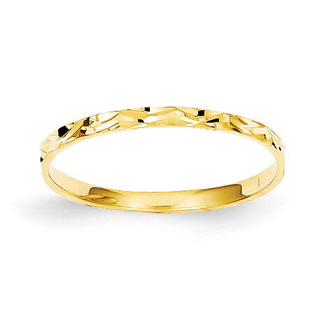Zig-Zag Design Band Childs Ring 14k Gold Diamond-cut R533, MPN: R533, 637218040506