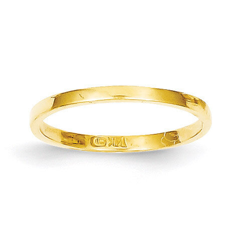 High Polished Band Childs Ring 14k Gold R535