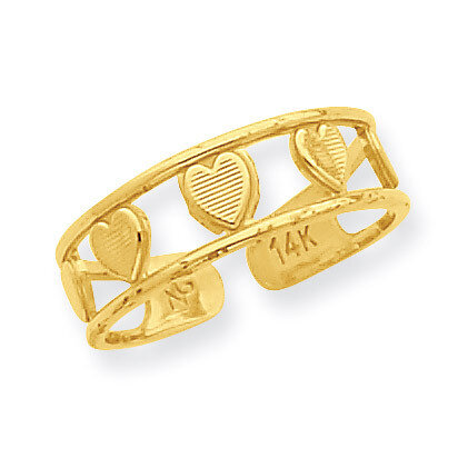 Heart Toe Ring 14k Gold R560