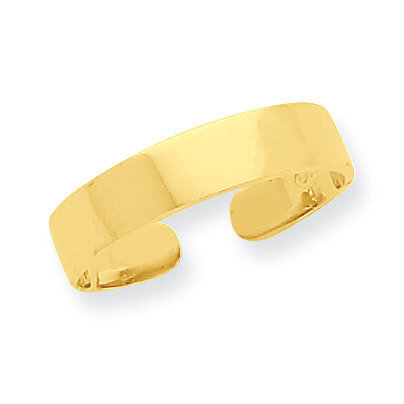 Adjustable Polished Band Toe Ring 14k Gold R567, MPN: R567, 637218086948
