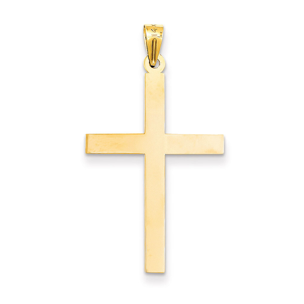 Engravable Cross Charm 14k Gold REL79