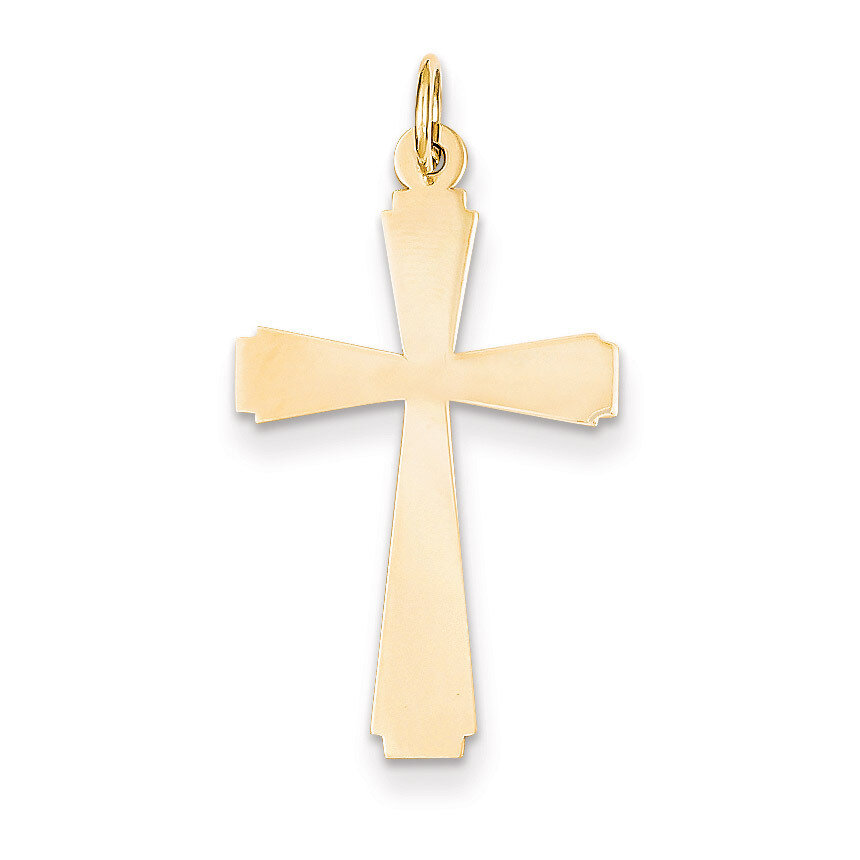 Engravable Cross Charm 14k Gold REL81, MPN: REL81, 883957681283