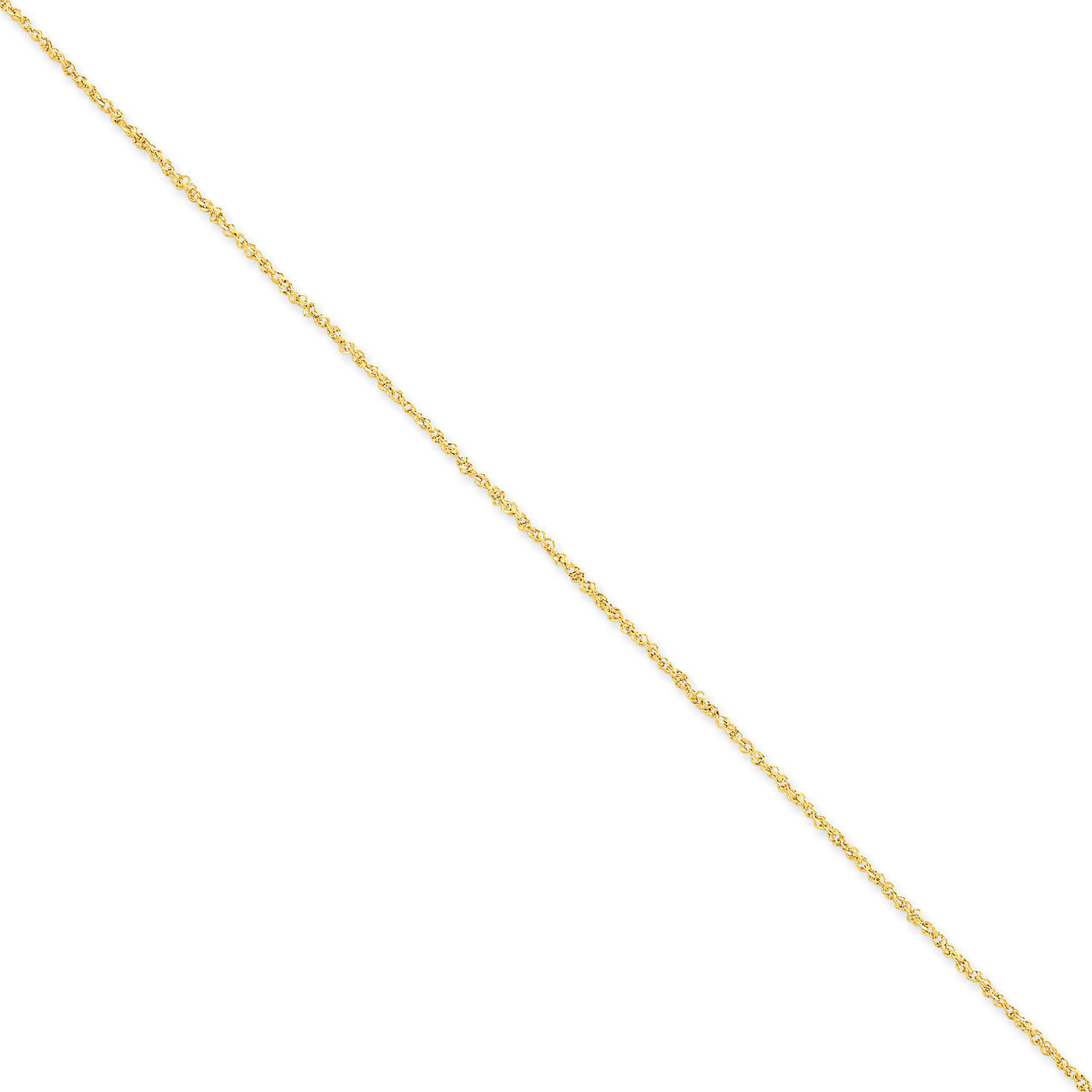 1.7mm Ropa Chain Anklet 10 Inch 14k Gold RPA028-10