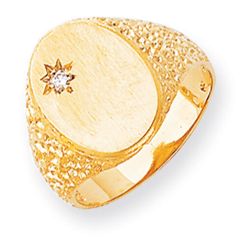 Hollow Back 16x11.8 Completed Signet Ring 14k Gold RS173AA, MPN: RS173AA, 883957681351