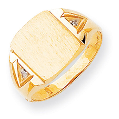 Diamond signet ring 14k Gold RS396AA