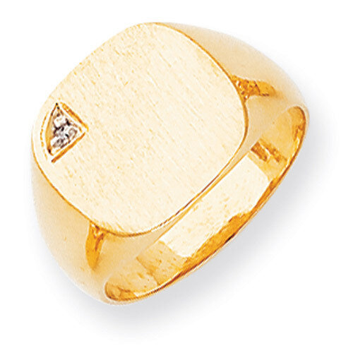 Diamond signet ring 14k Gold RS397AA