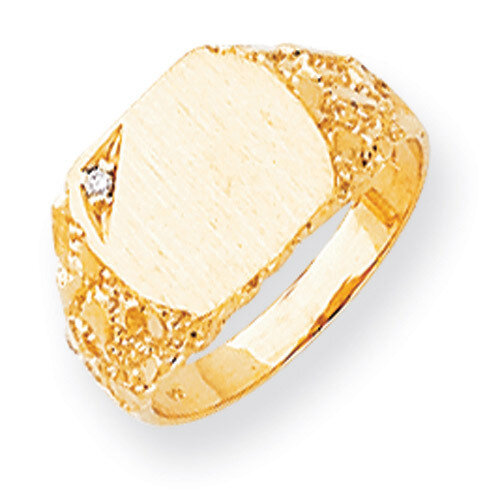 Diamond signet ring 14k Gold RS398AA