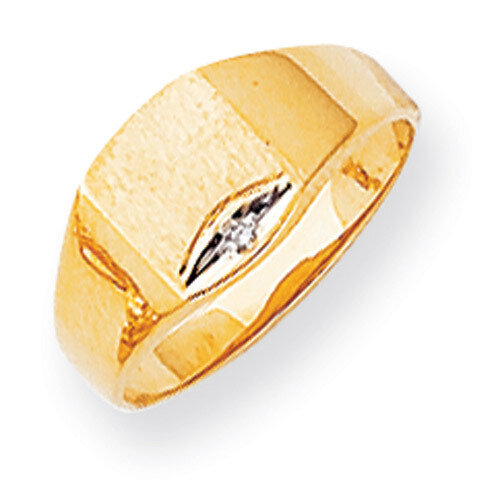 Diamond signet ring 14k Gold RS399AA