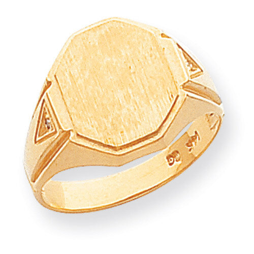 Diamond signet ring 14k Gold RS499AA
