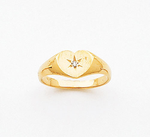 Diamond signet ring 14k Gold RS514AA