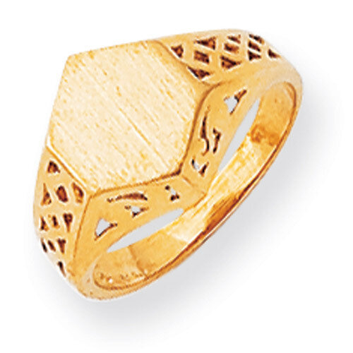 Signet Ring 14k Gold RS525, MPN: RS525, 883957467924