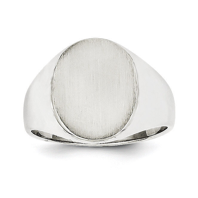 Signet Ring 14k White Gold RS550