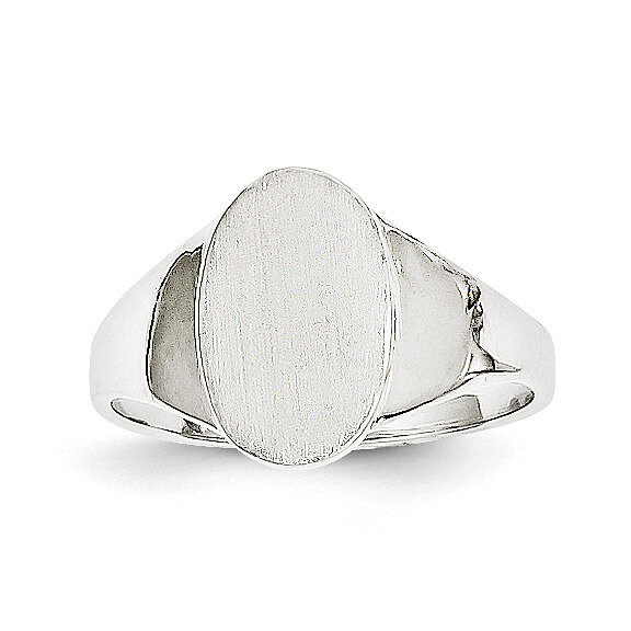 Signet Ring 14k White Gold RS554