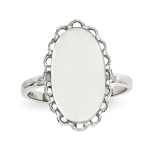 Signet Ring 14k White Gold RS562, MPN: RS562, 883957443157