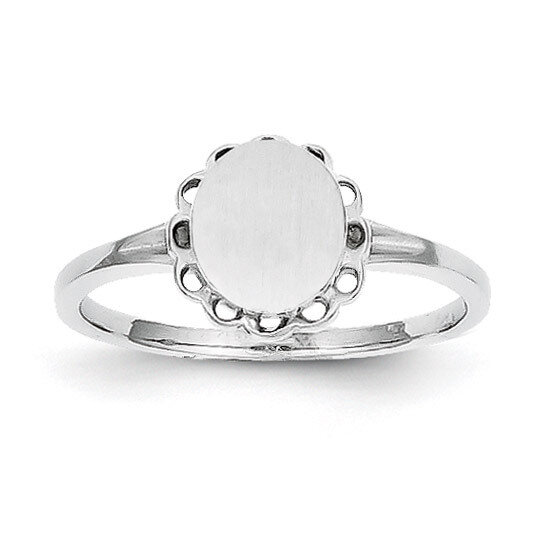 Signet Ring 14k White Gold RS583, MPN: RS583, 883957527550