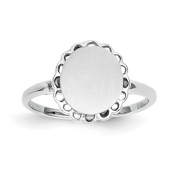 Signet Ring 14k White Gold RS584, MPN: RS584, 883957411071