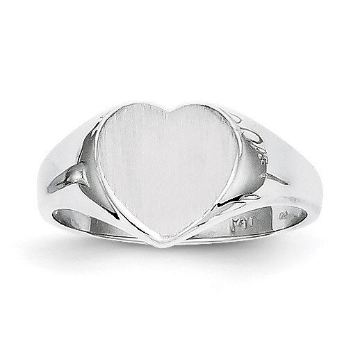 Signet Ring 14k White Gold RS593