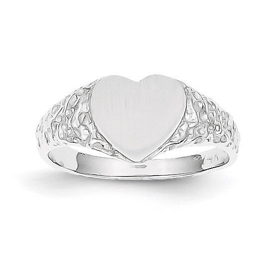 Signet Ring 14k White Gold RS594, MPN: RS594, 883957411118