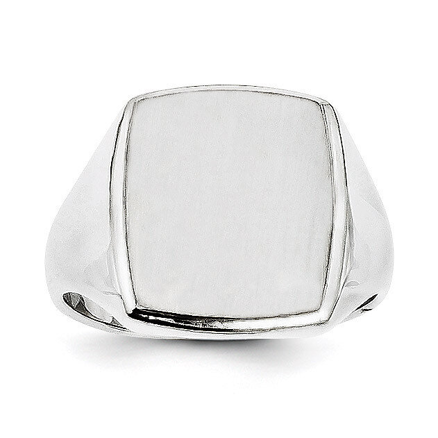 Signet Ring 14k White Gold RS618, MPN: RS618, 883957369815