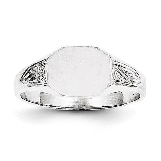 Signet Ring 14k White Gold RS630, MPN: RS630, 883957443256