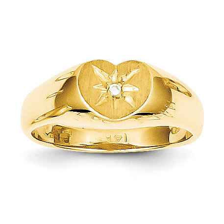 Child's Diamond Signet Ring 14k Gold RS655AA