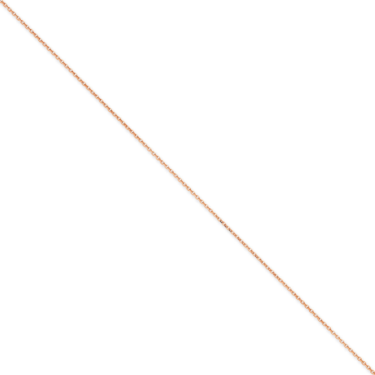 1.4mm Diamond-cut Cable Chain 18 Inch 14k Rose Gold RSC21-18
