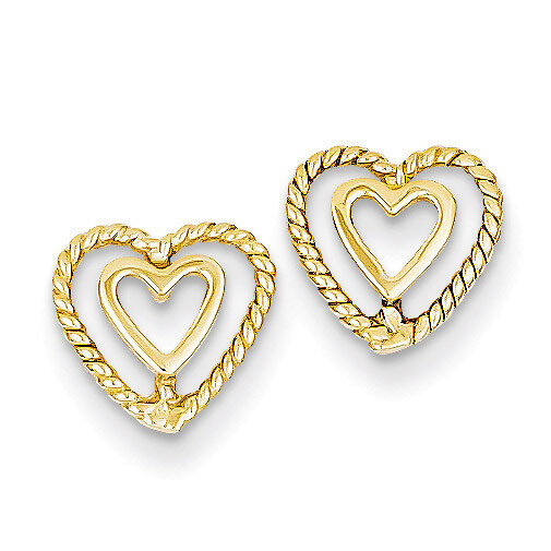 Heart Earrings 14k Gold S1346, MPN: S1346, 883957010601
