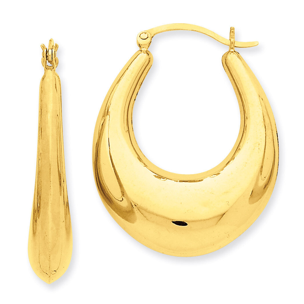 Hoop Earrings 14k Gold Polished S1513