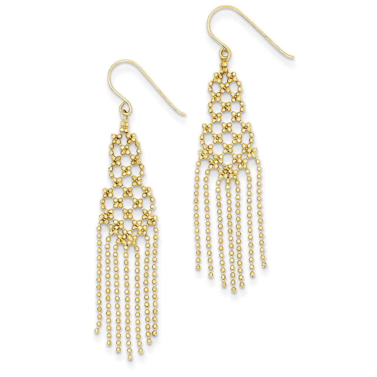 Bead Chain Earrings 14k Gold SF1643, MPN: SF1643, 883957026831