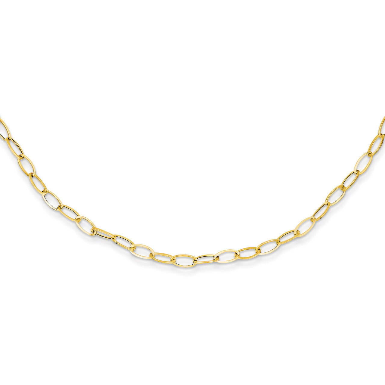 Oval Link Necklace 18 Inch 14k Gold SF1854-18